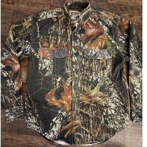 Russell Outdoors Explorer Camo Long Sleeve Button Up Shirt Men's S/P